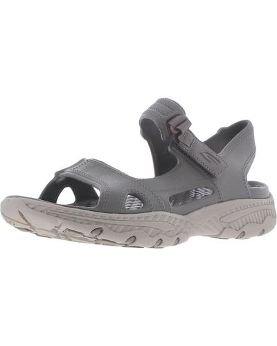 Skechers Foamies Havana Strappy Comfort Insole Flat Sandals - Gray