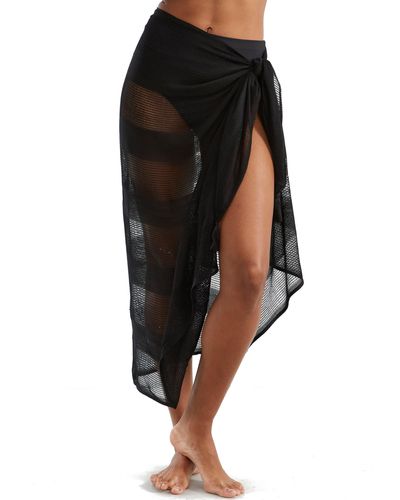 Sunsets Paradise Pareo Cover-up - Black
