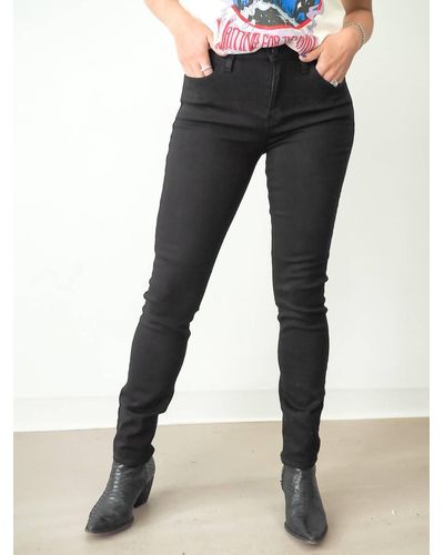 Just Black Denim Longer Length Slim Straight Jean - Black