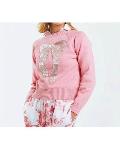 mestiza Delilah Long Sleeve Cotton Sweater - Pink