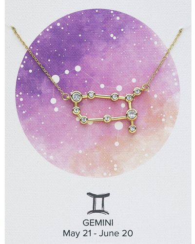 Sterling Forever 'when Stars Align' Constellation Necklace - Red