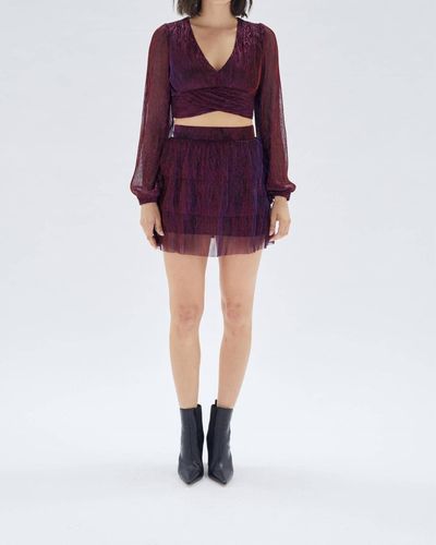 MINKPINK Ines Tiered Mini Skirt - Purple