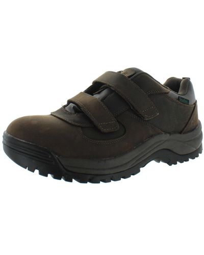 Propet Cliff Walker Low Strap Leather Outdoor Walking Shoes - Black