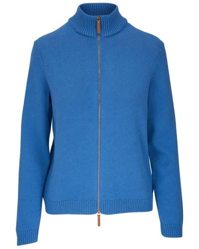 Lafayette 148 New York Classic Cobalt Fitted Bomber - Blue