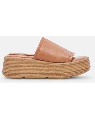 Dolce Vita Canal Sandals Tan Leather - Brown
