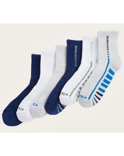 Nautica High Quarter Socks - Blue