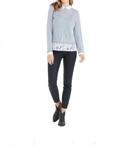 Love Token Amanda Rhinestone Sweater - Blue