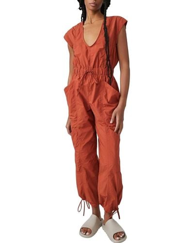 Free People Fly By Night Onesie - Red