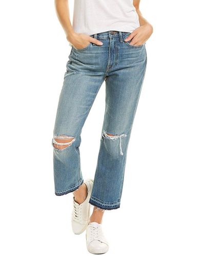 FRAME Heritage Le Piper Peralta Rips Crop Jean - Blue