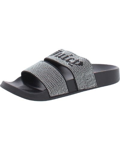 Juicy Couture Winx Slip On Casual Slide Sandals - Gray