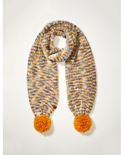 Lucky Brand Cozy Muticolor Knit Scarf - White