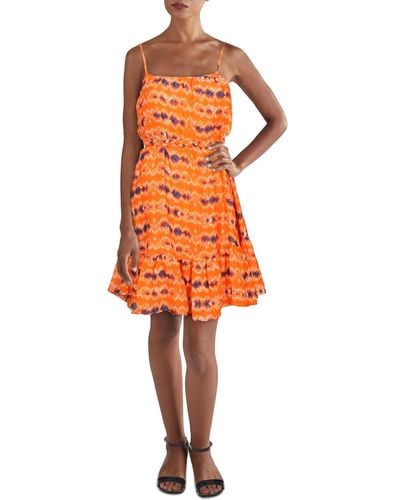 Wayf Cami Belted Mini Dress - Orange