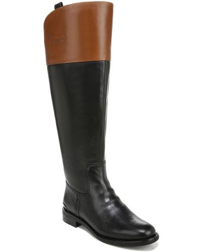 Franco Sarto Meyer 2 Leather Wide Calf Knee-high Boots - Black
