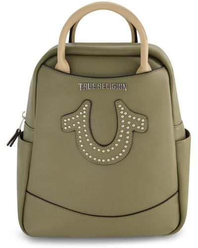 True Religion Studded Horseshoe Mini Backpack - Green