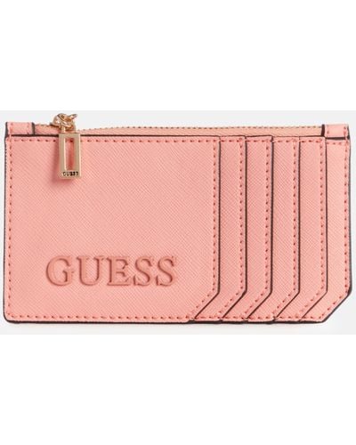 Guess Factory Copper Hill Card Case - Pink