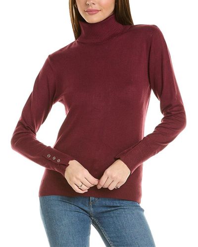 Joseph A Turtleneck Sweater - Red