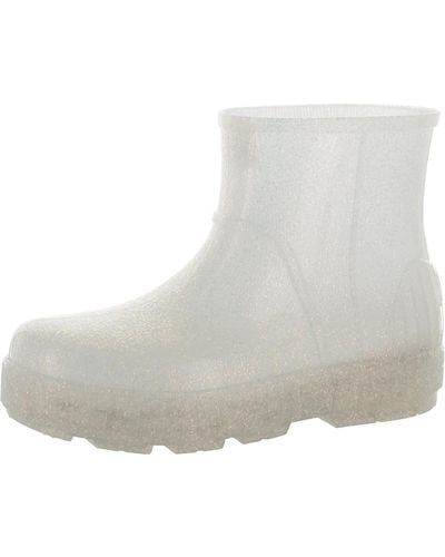 UGG Drizlita Glitter Round Toe Slip On Rain Boots - Gray