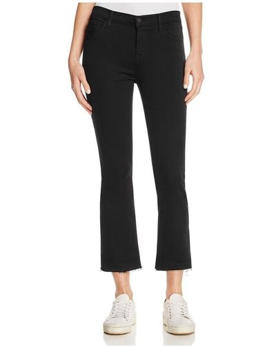 J Brand Selena Cropped Mid-rise Bootcut Jeans - Black