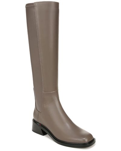 Franco Sarto Giselle Leather Square Toe Knee-high Boots - Brown