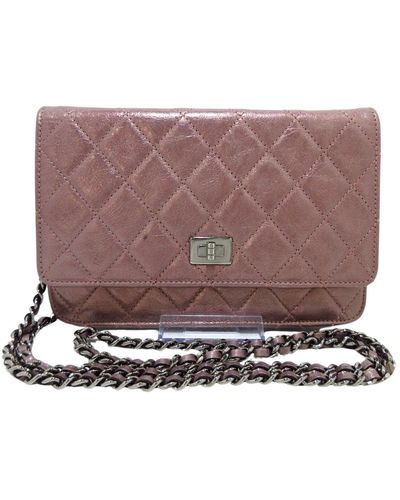 Chanel 2,55 Leather Wallet (pre-owned) - Purple