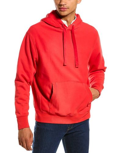 Alex Mill Thermal Lined Fleece Hoodie - Red