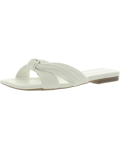 Marc Fisher Laury Slip On Strappy Slide Sandals - White