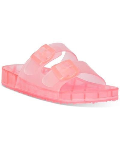 Madden Girl Teddy Footbed Open Toe Jelly Sandals - Pink