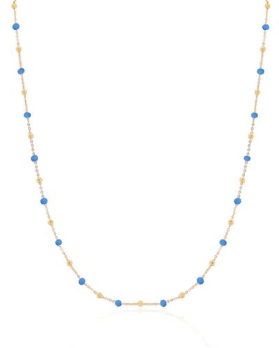 The Lovery Enamel Bead Necklace - Blue