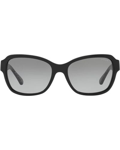 COACH 0hc8232 551011 Rectangle Sunglasses - Black