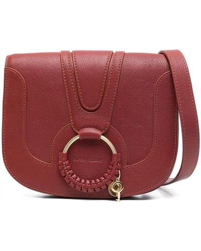 See By Chloé Hana Saddle Crossbody Handbag - Red
