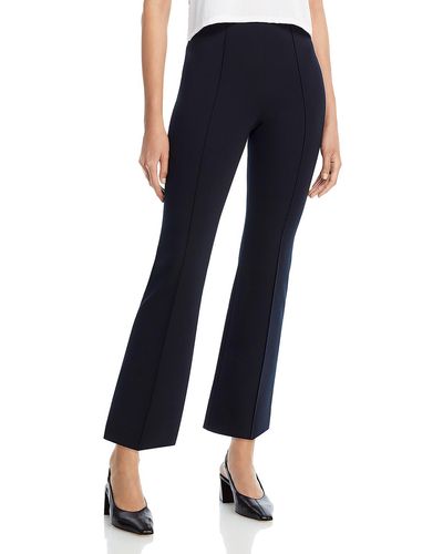 ATM Pintuck Cropped Flared Pants - Blue