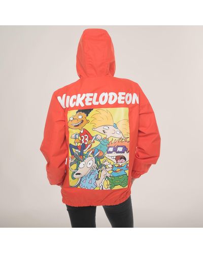 Members Only Nickelodeon Collab Popover Oversized Jacket - Red