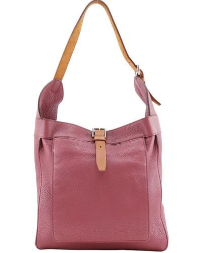 Hermès Marwari Leather Shoulder Bag (pre-owned) - Purple