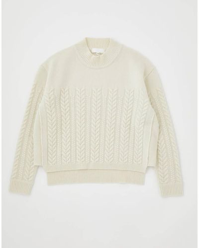 Moussy Mv Cable Knit Sweater - White