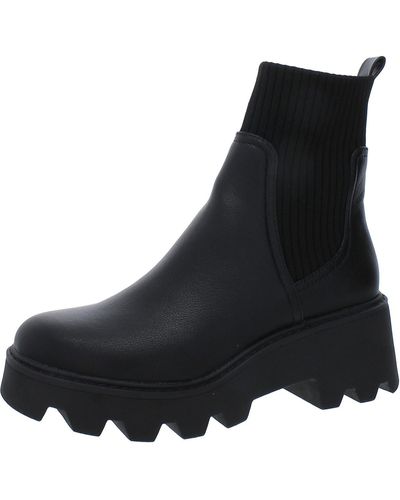 DV by Dolce Vita Villa Faux Leather Block Heel Mid-calf Boots - Black
