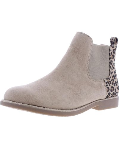 Seven Dials Marisah Faux Leather Slip On Ankle Boots - Gray