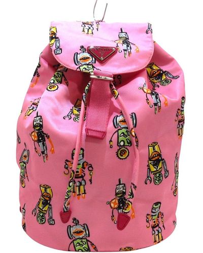 Prada Tessuto Synthetic Backpack Bag (pre-owned) - Pink