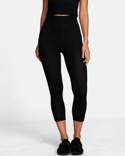 RVCA With Love High-waisted Leggings In Black