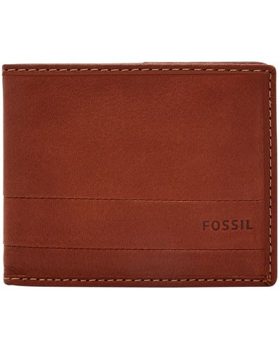 Fossil Lufkin Leather Bifold - Brown