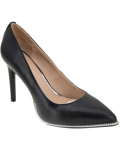 BCBGeneration Faux Leather Pointed Toe Pumps - Black