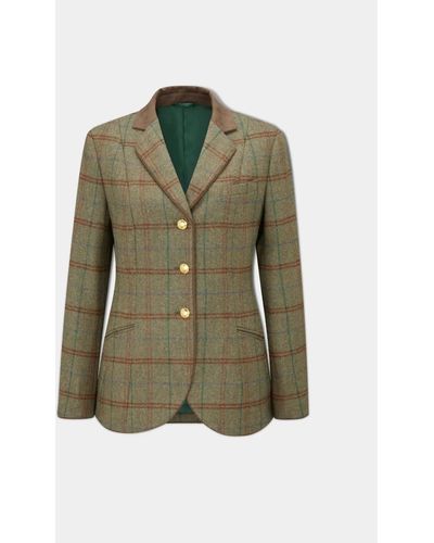 Alan Paine Tweed Ladies Surrey Blazer - Green