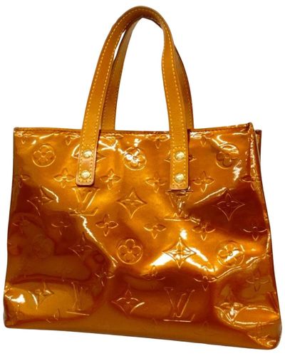 Louis Vuitton Reade Patent Leather Tote Bag (pre-owned) - Orange