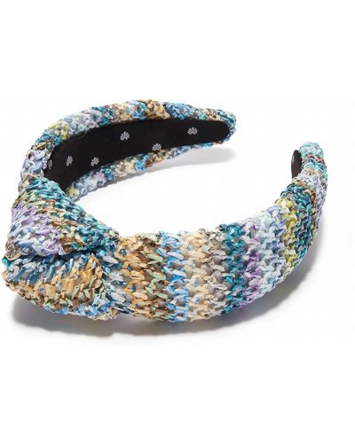Lele Sadoughi Raffia Knotted Headband - Blue
