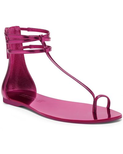 INC Cebrena Toe Loop Ankle Strap Evening Sandals - Pink