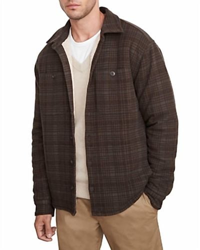Vince Plaid Sherpa Shirt Jacket - Brown