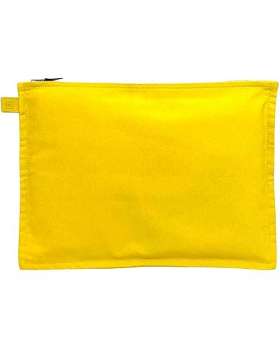 Hermès Bora Bora Canvas Clutch Bag (pre-owned) - Yellow