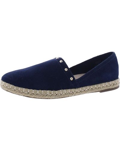 Anne Klein Kaily Suede Studded Espadrilles - Blue