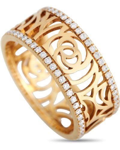 Chanel Camila 18k Yellow 0.50 Ct Diamond Band Ring - Metallic
