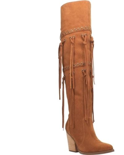 Dingo Witchy Leather Boots - Brown