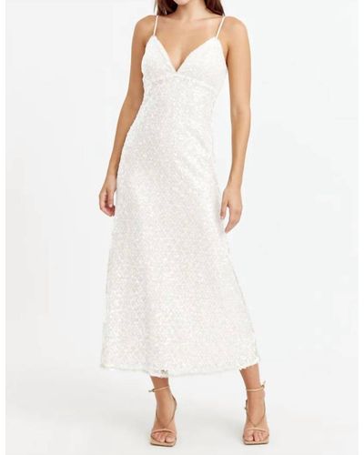 Adelyn Rae Cladele Sequins Slip Dress - White